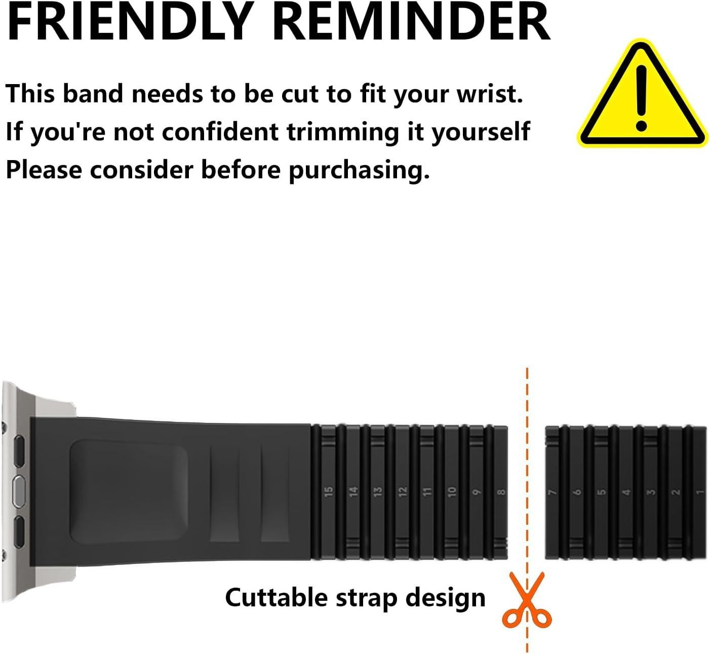 Rugged Silicone Watch Band for iWatch Ultra 2 / Series 10 44mm 45mm 46mm 49mm