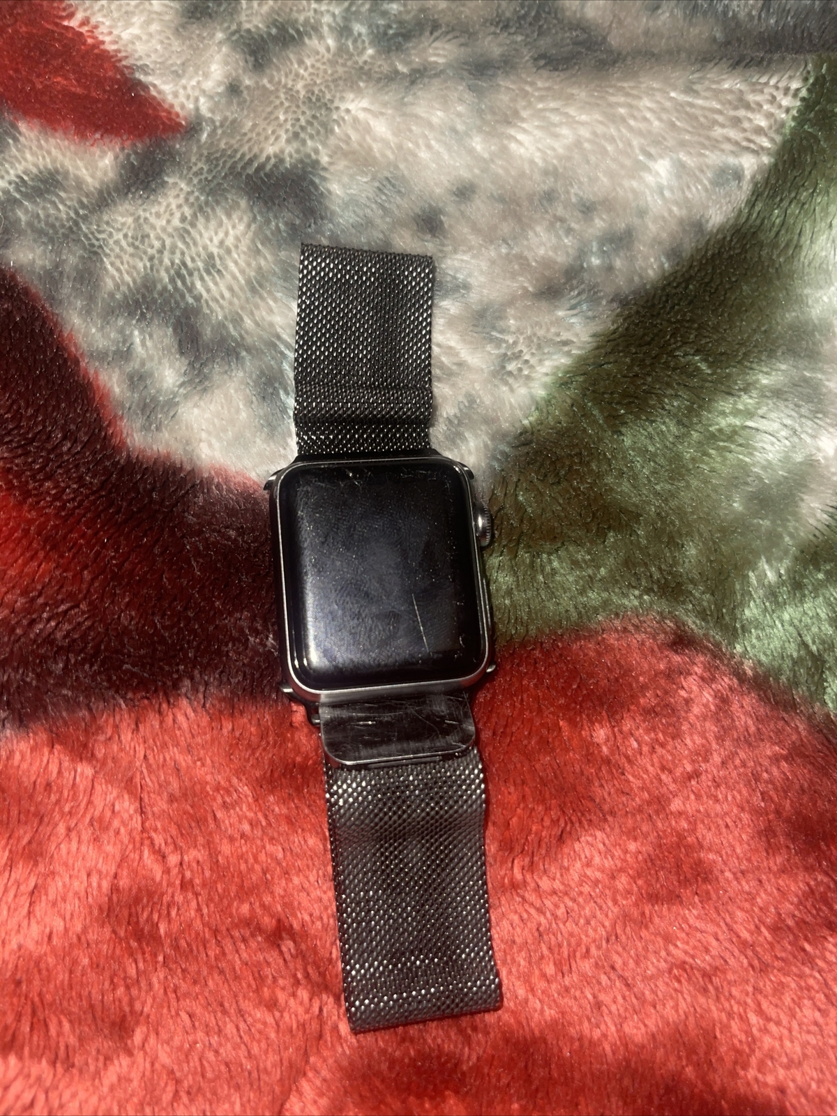 Apple Watch Series 3 38mm Space Gray Aluminum Case with Black Sport Band…