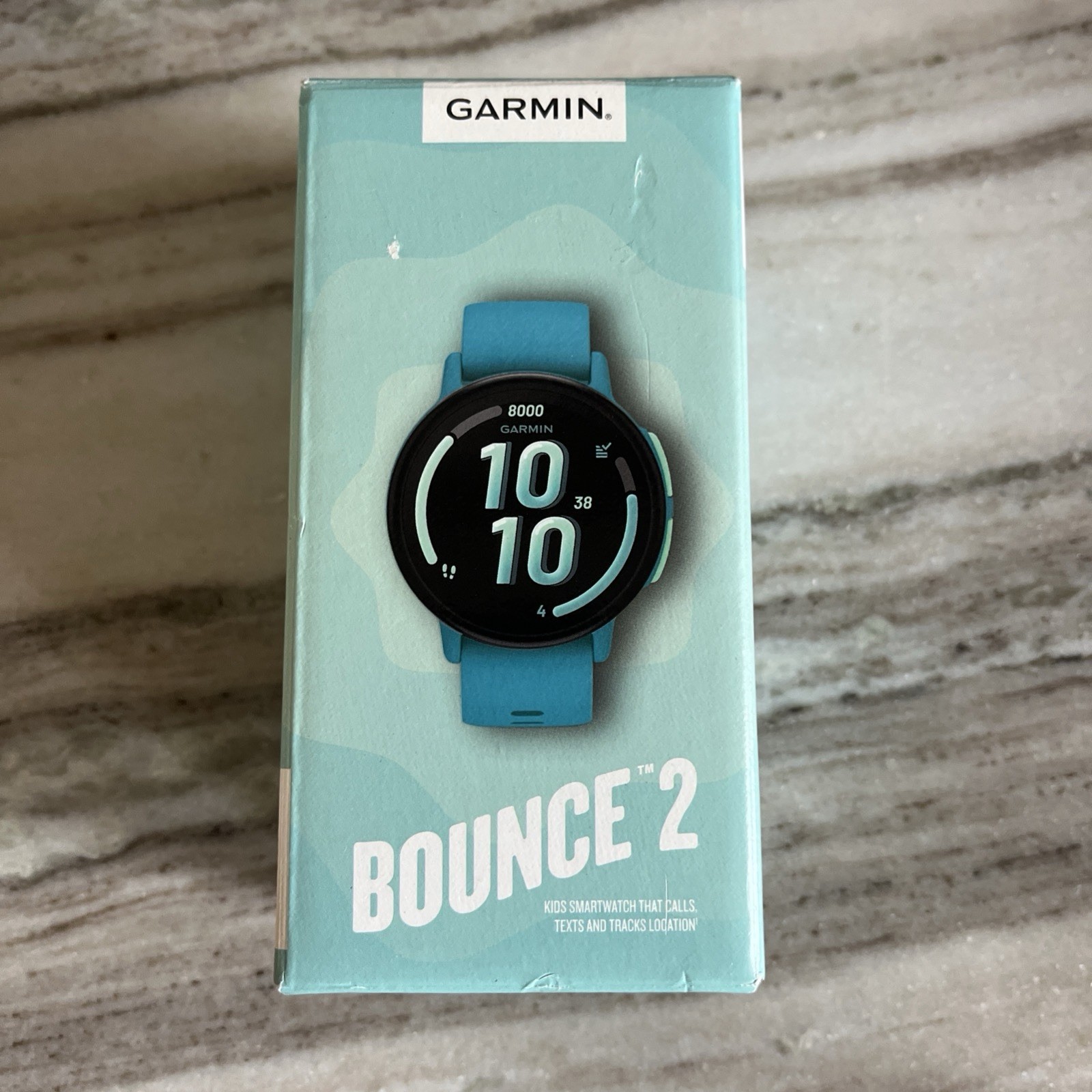 GARMIN BOUNCE 2 KIDS GPS SMARTWATCH, PHONE FREE TEXTS VOICE MESSAGES BLUE NEW