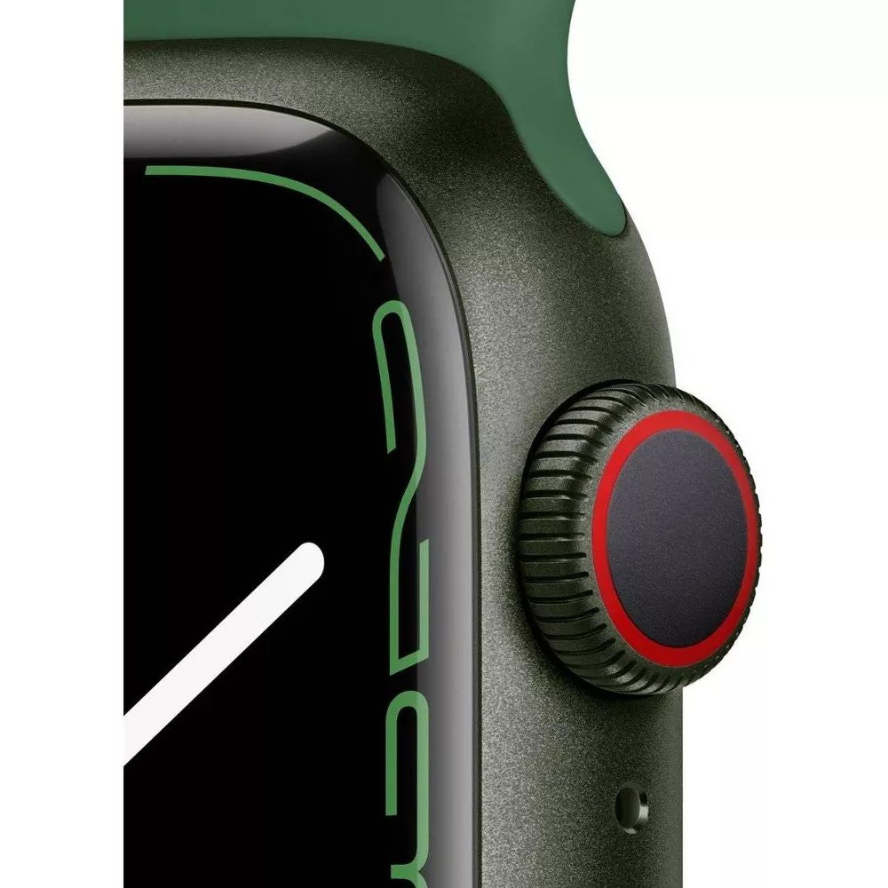 Apple Watch Series 7 GPS + LTE w/ 41MM Green Aluminum Case & Clover Sport Band