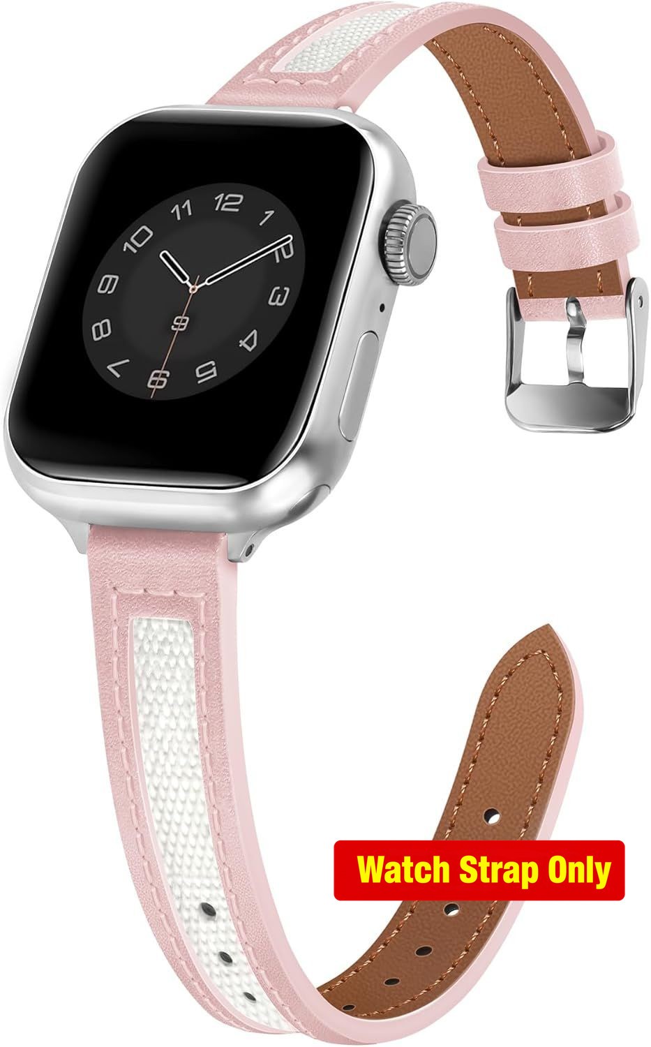 Thin Leather Band for Apple Watch Series 11, 38mm, 40mm, 41mm – Women’s Design