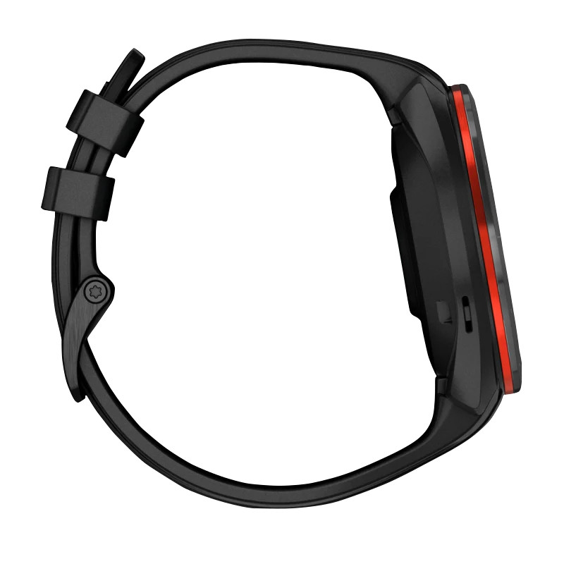 Garmin Approach S70, 47 mm Black/Red with Black Silicone Band (010-02746-02)