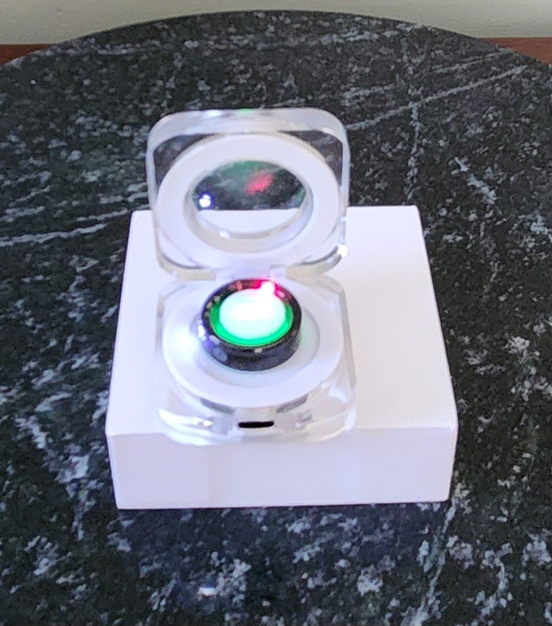 Smart Ring Health Tracker with LED Display Screen, IP68 Waterproof Silver S 9