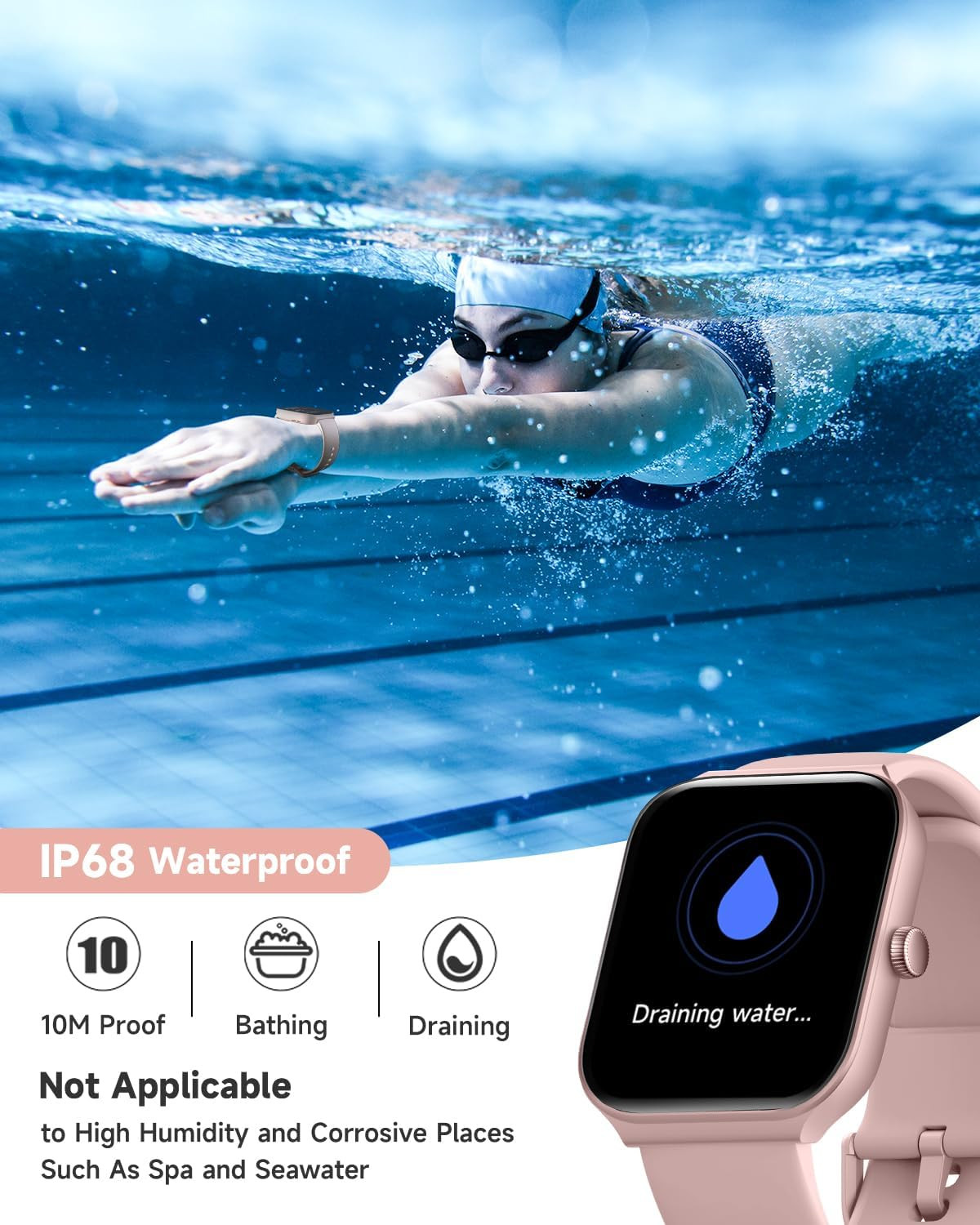 Smart Watch for Women Alexa Built-In, 1.95″ Fitness Tracker with Answer/Make Cal
