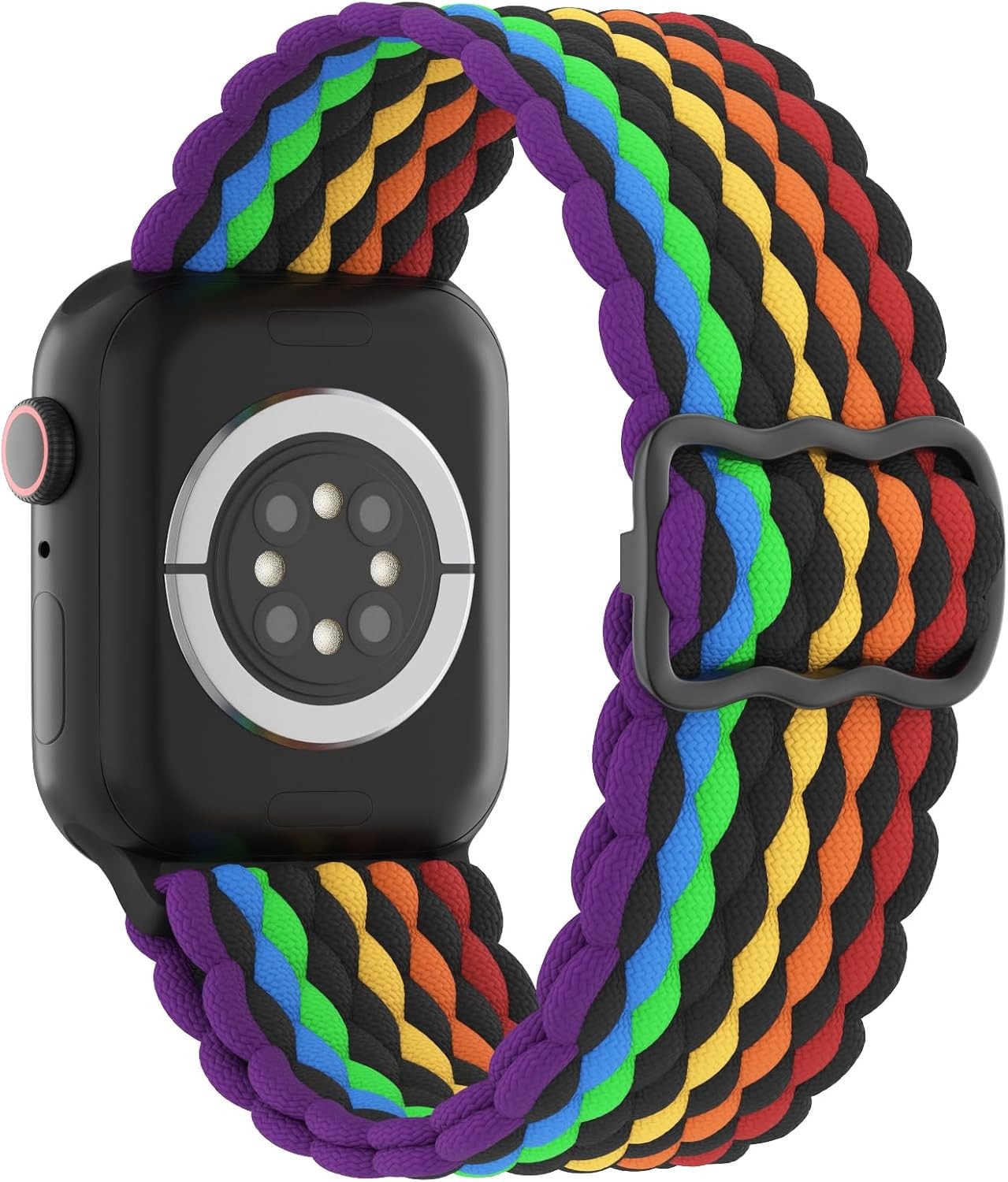 Braided Solo Loop Strap Compatible with Apple Watch Series 9 41mm Stretchy Nylon