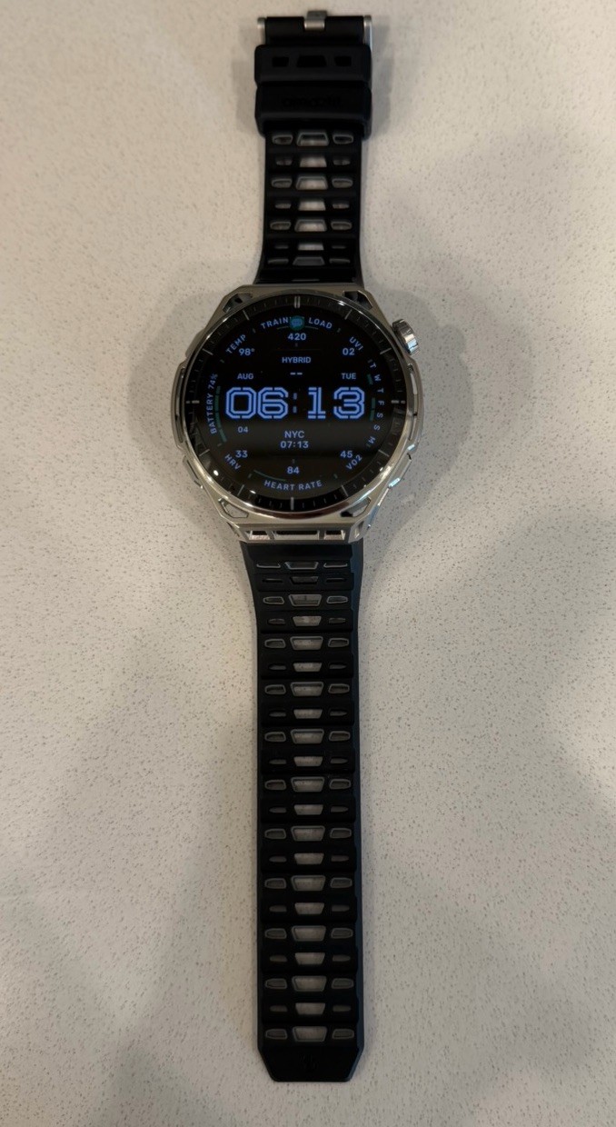 Amazfit Balance 3 51mm Stainless Steel Silver GPS Running Watch Silicone Band