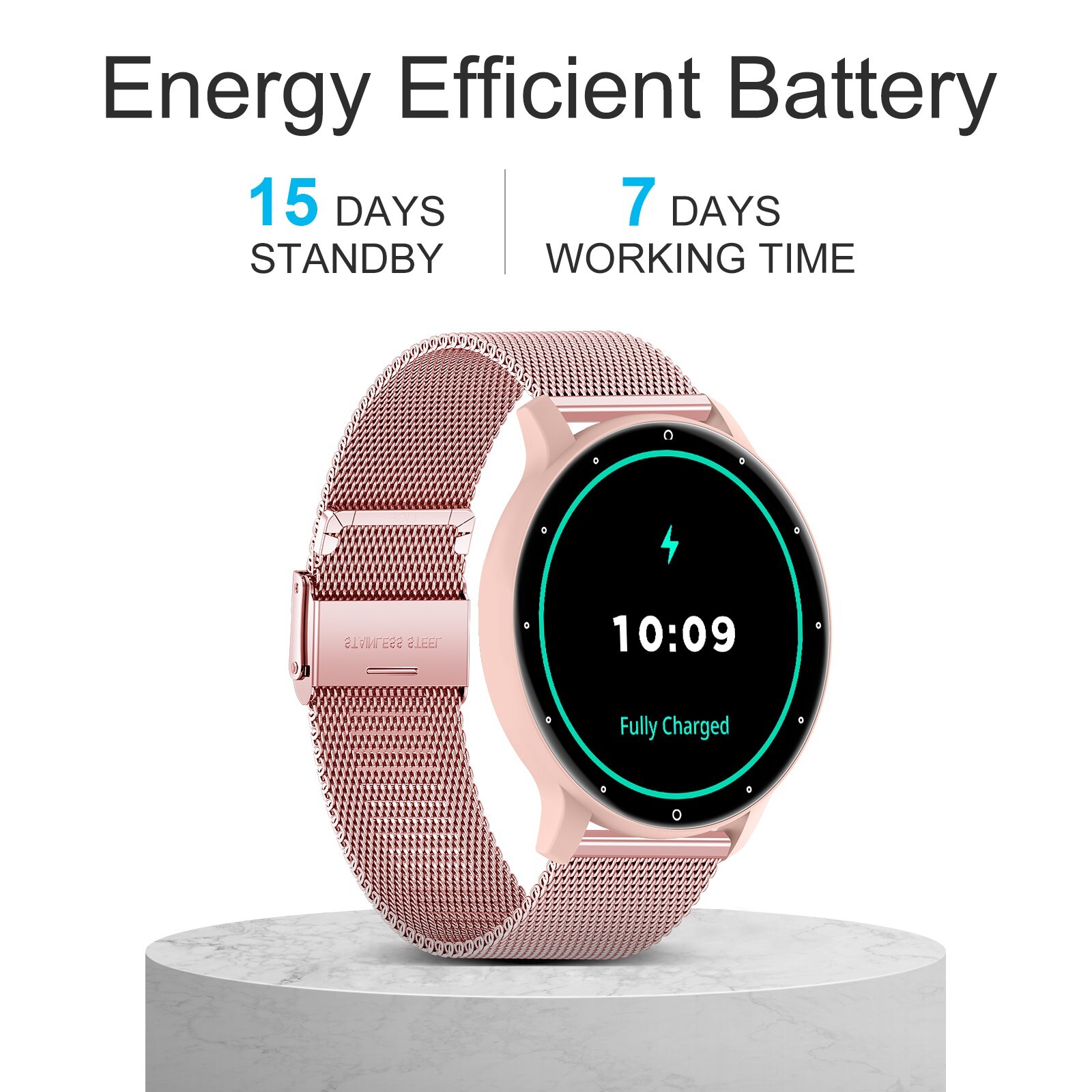 2024 Smart Watch Women Ladies Fitness Heart Rate Waterproof for iPhone Android