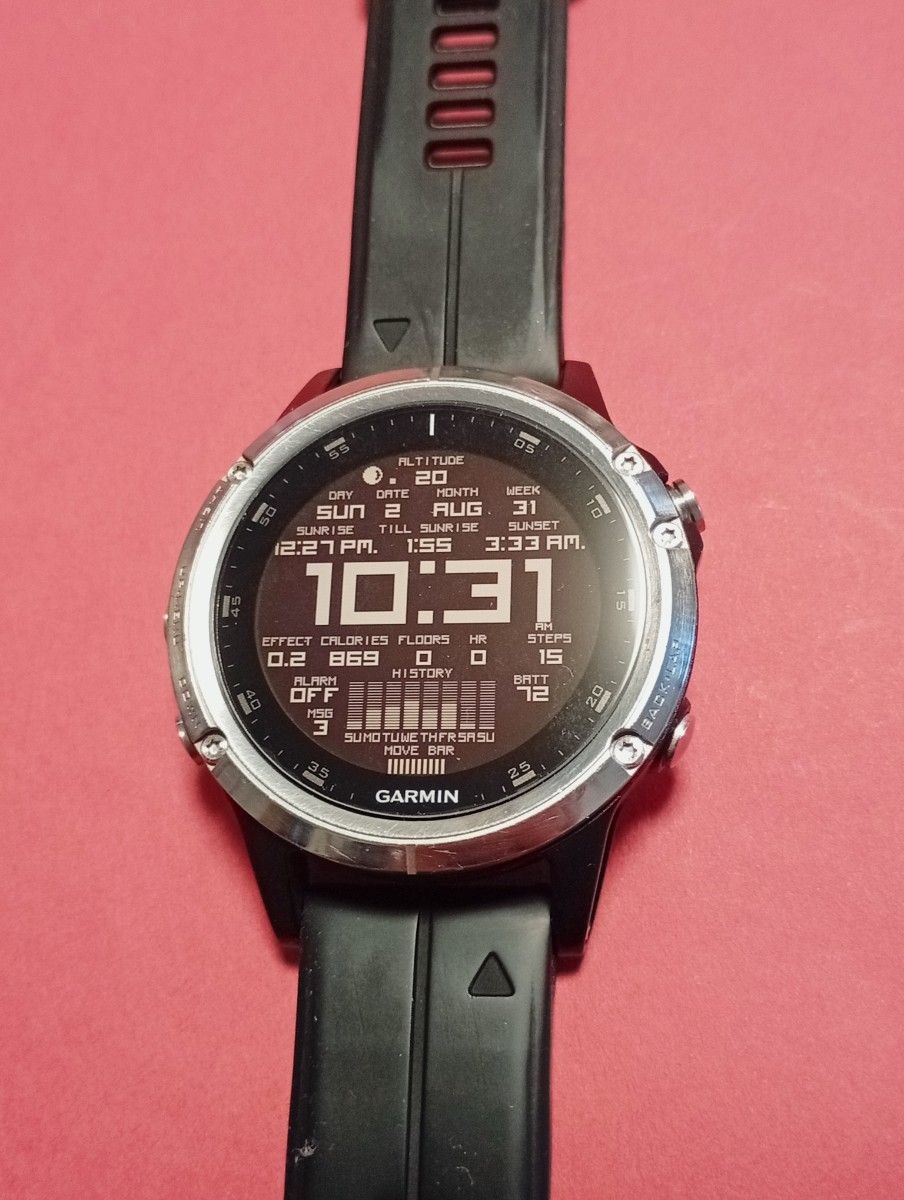 GARMIN fenix 5 Plus Sapphire 010-01988-63 Black 47mm Watch Used