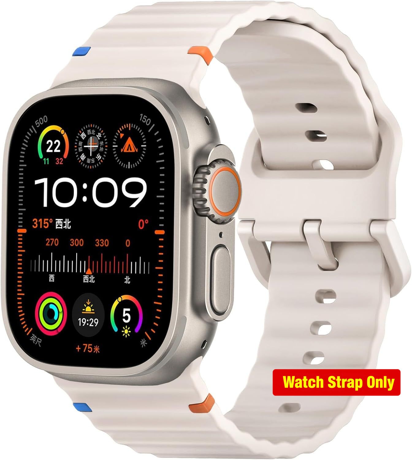 Waterproof Silicone Strap Compatible with Apple Watch Ultra/3 49mm/45mm