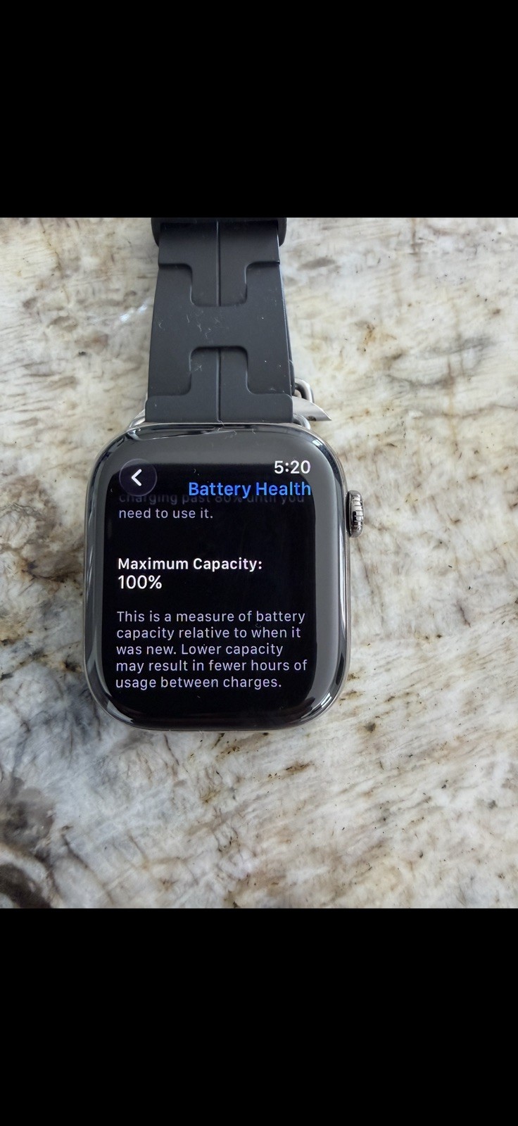 Apple Watch Series 11 GPS + Cellular, 46mm Natural Titanium Case and Hermes band