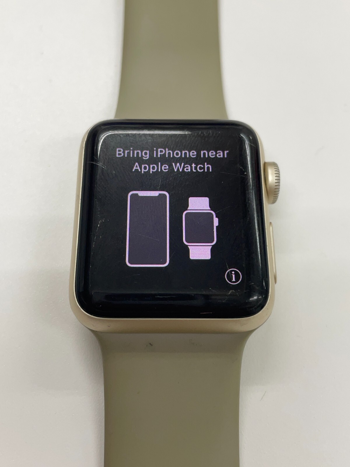 Apple Watch Series 2 38mm Gold Aluminum Case, Concrete Sport Band Smart Watch