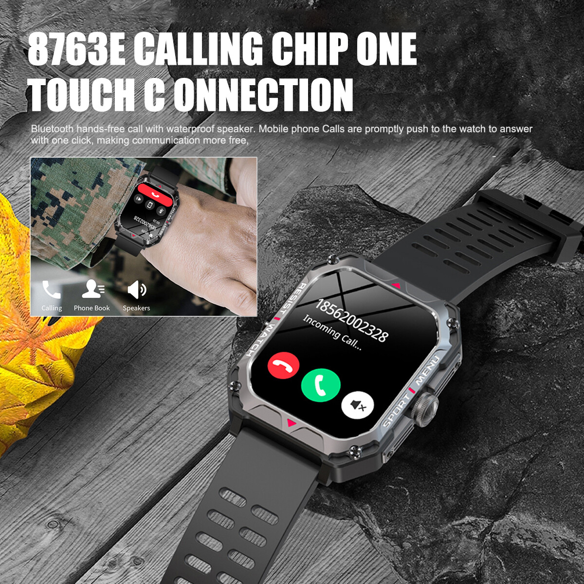 HD Screen Smart Watch Men Waterproof Smartwatch Bluetooth for iPhone Samsung US