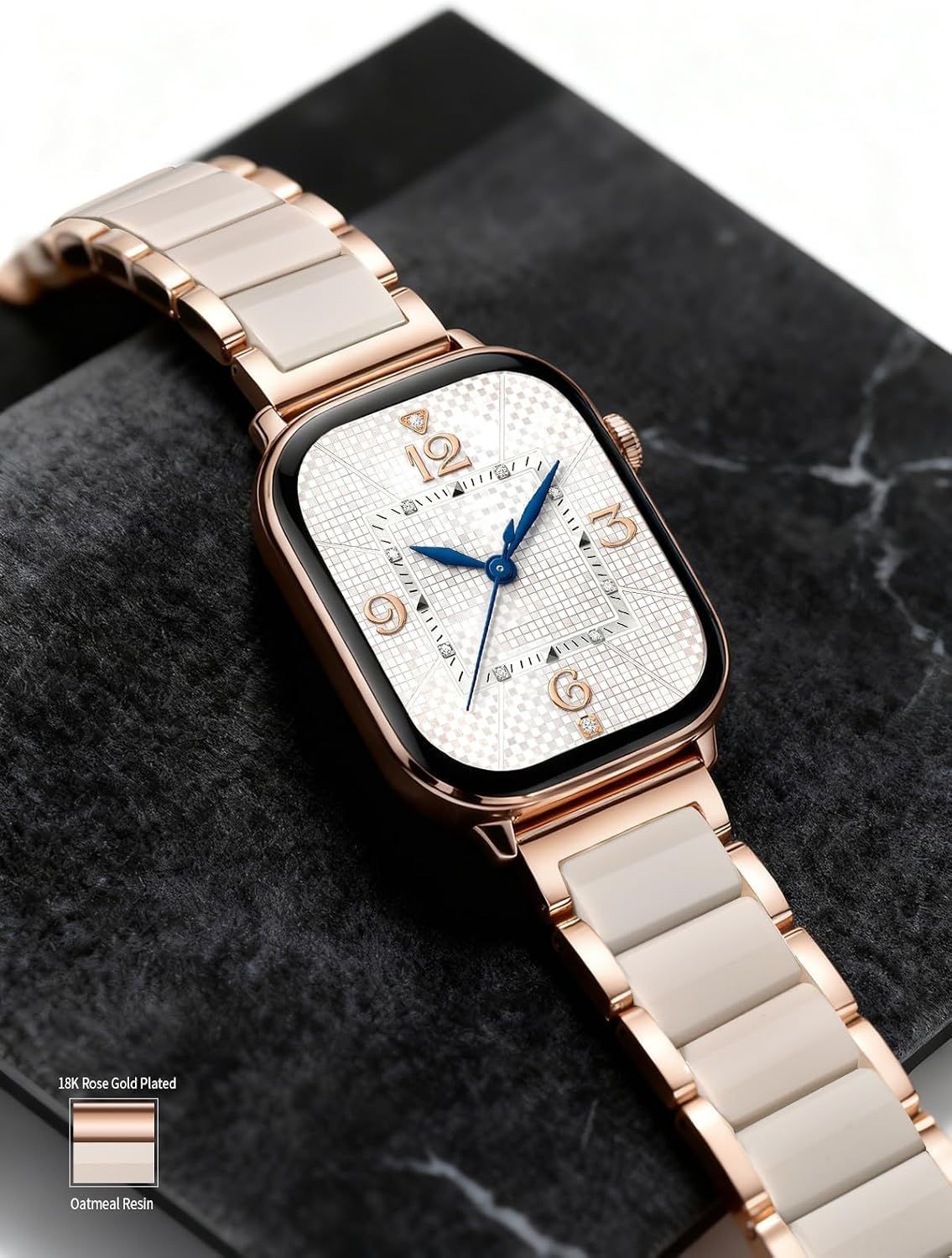 Only Strap For Apple Watch Series 11 38mm Stainless Steel Fashion Rose Gold