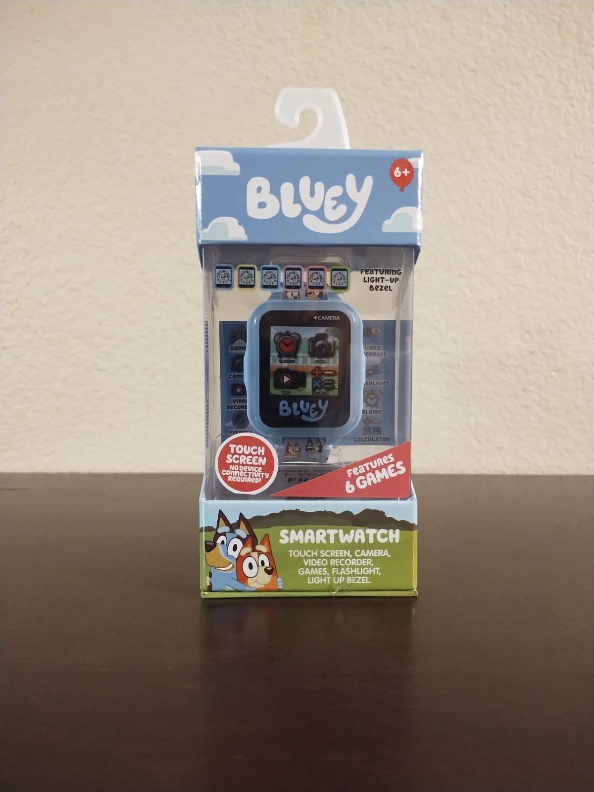 Bluey Smartwatch Touch Screen Camera, Video Records, Games, Flashlight