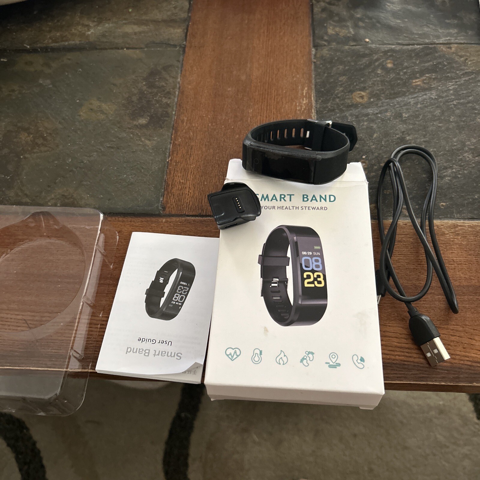 Smart Band Your Health Steward Waterproof Fitness Watch Black (OPEN BOX)