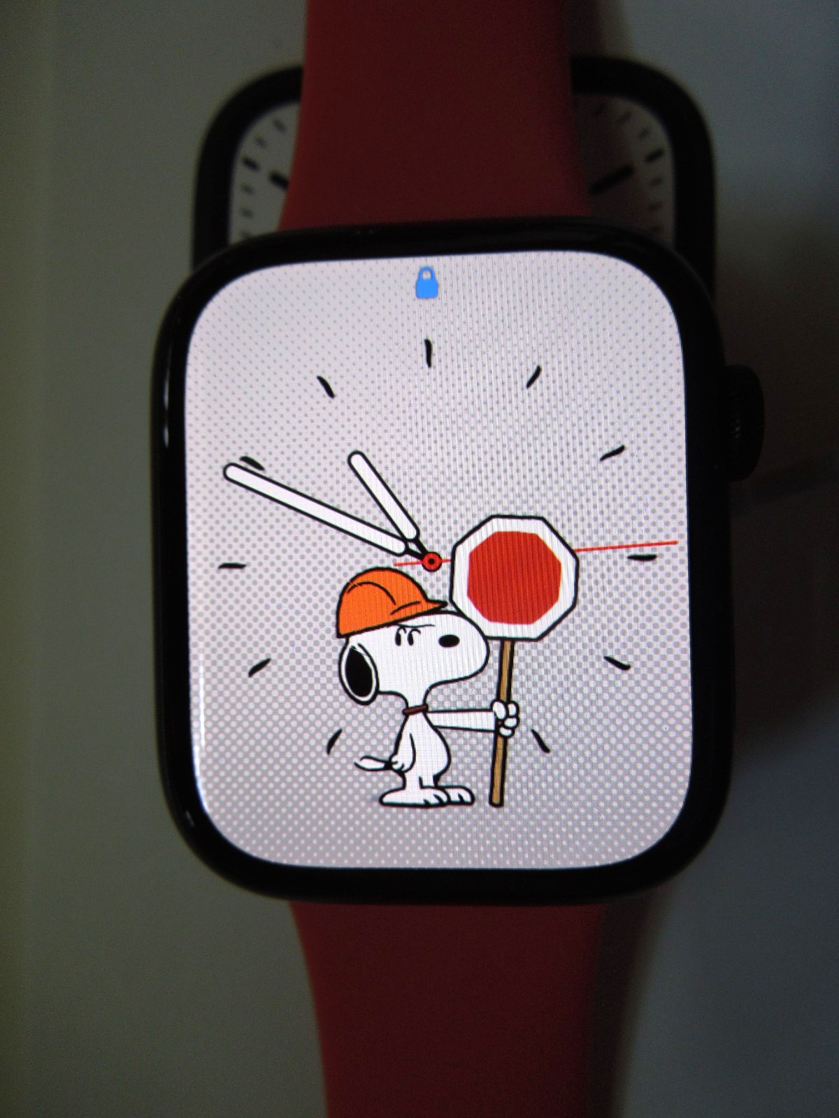 Apple Watch Series 7 45mm Black Aluminum Case with Red Sport Band (GPS)