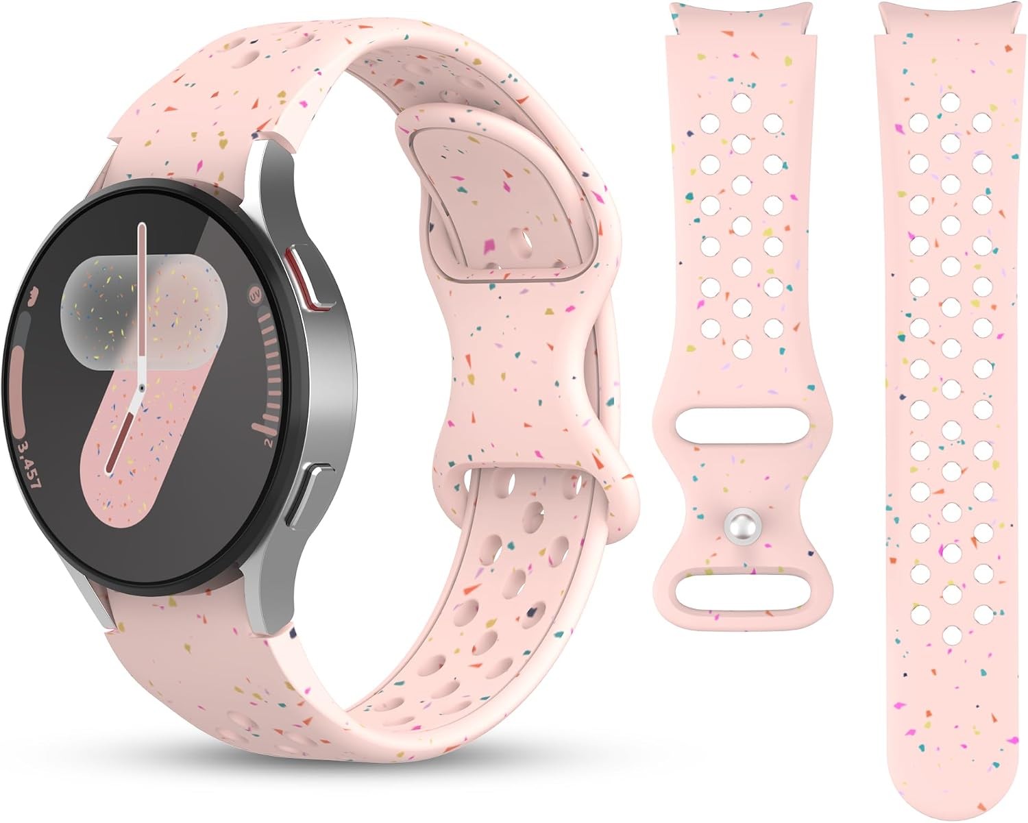 Soft Silicone Replacement Band for Samsung Galaxy Watch 7 40mm 44mm, Colorful Sp