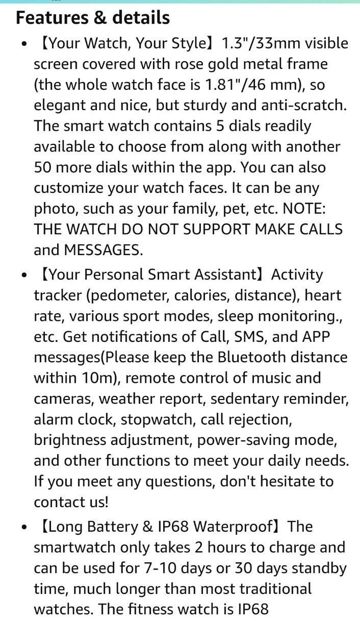 Smartwatch for Android and iOS Phones LW11 Waterproof Activity Tracker