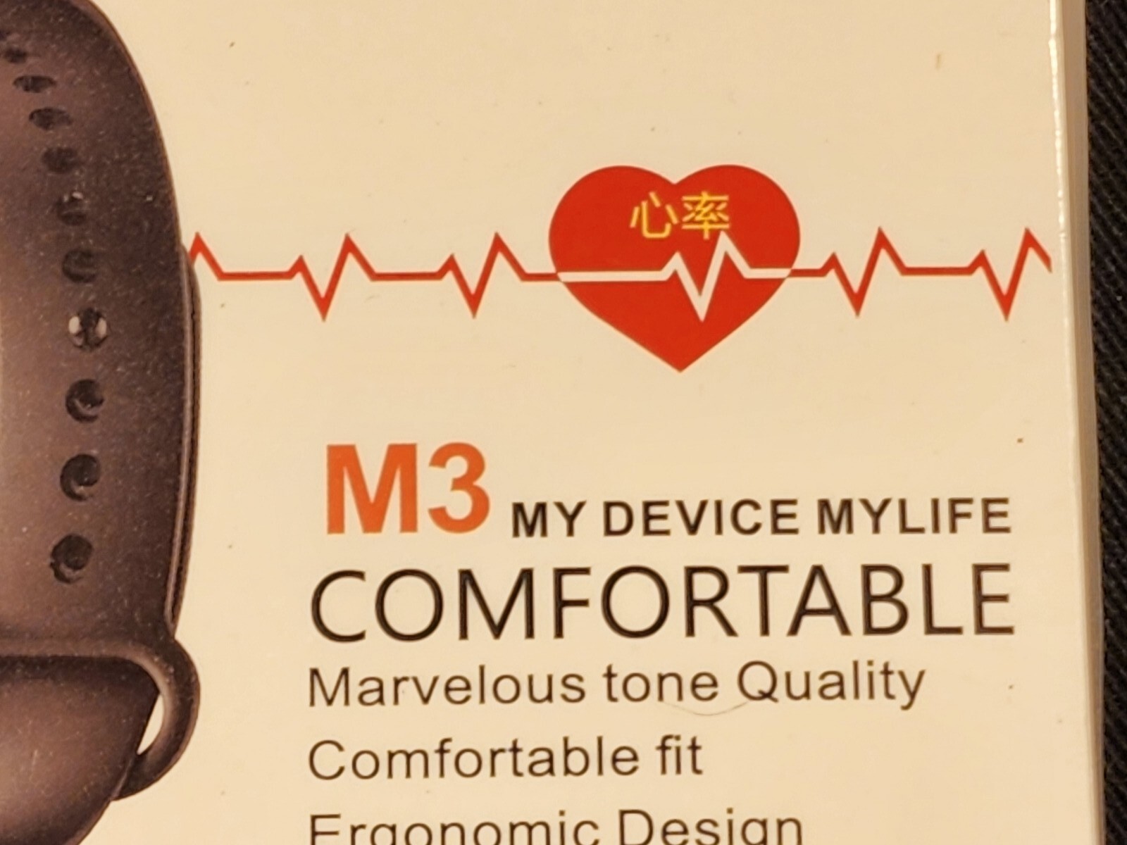 NEW M3 Intelligence Health Bracelet Heart Rate Sleep Calories Steps Clock (RED)