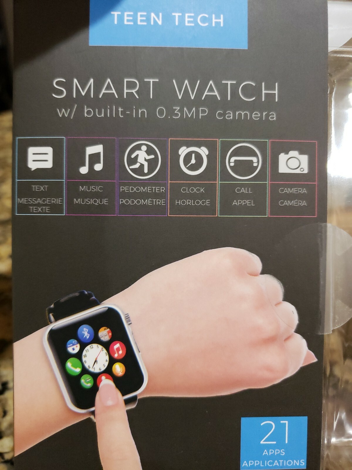 TEEN TECH Smart Watch built In 0.3MP Camera (WHITE BELT)