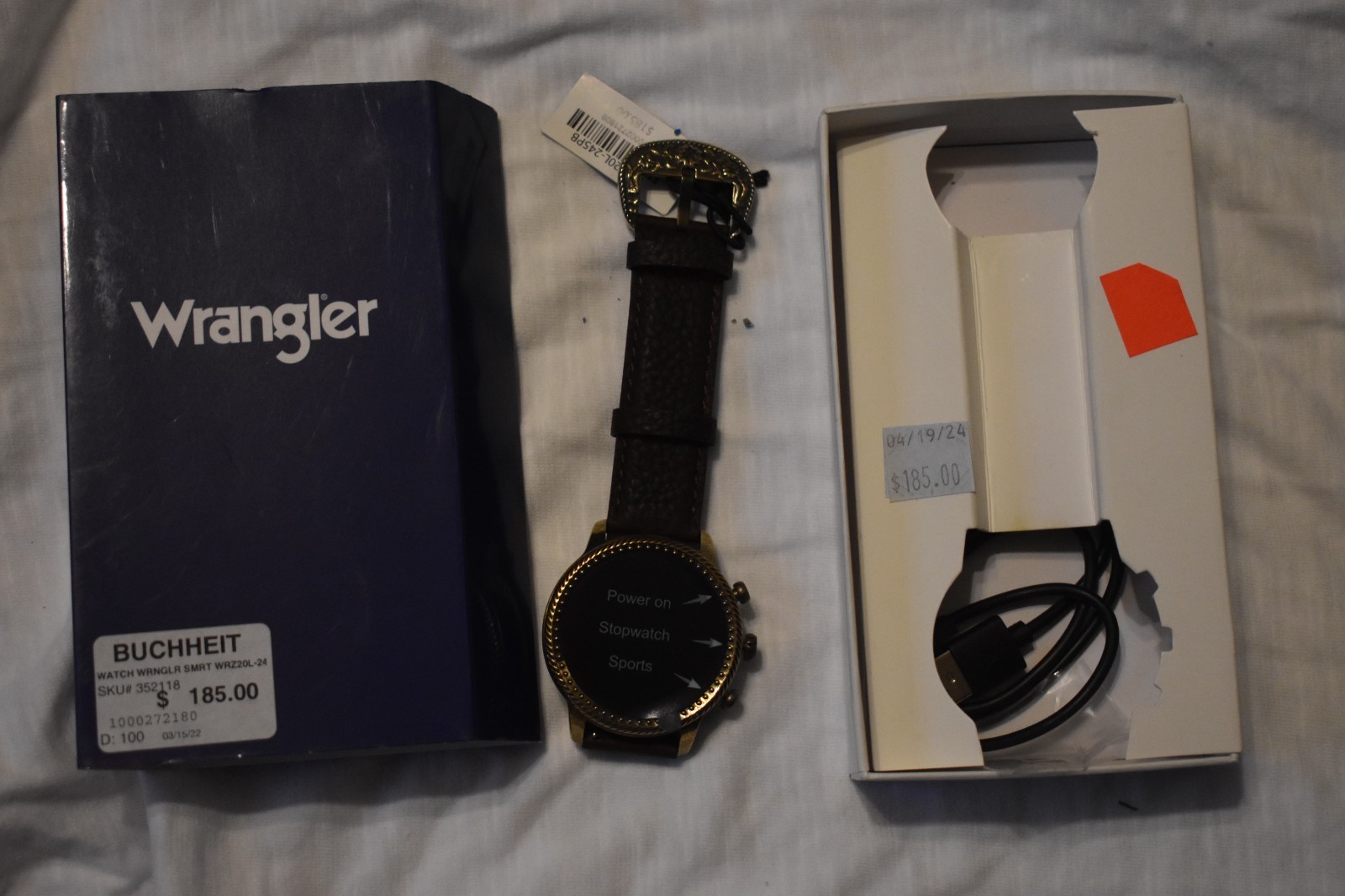 Wrangler Smart Watch WRZ20L-245PB Brown Pebble Leather Band