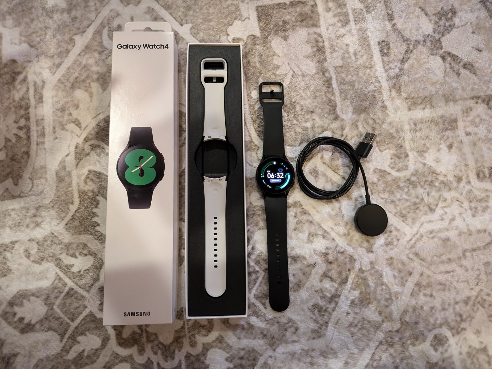 Samsung Galaxy Watch4 SM-R860 40mm Aluminum Case with Sport Band – Black…