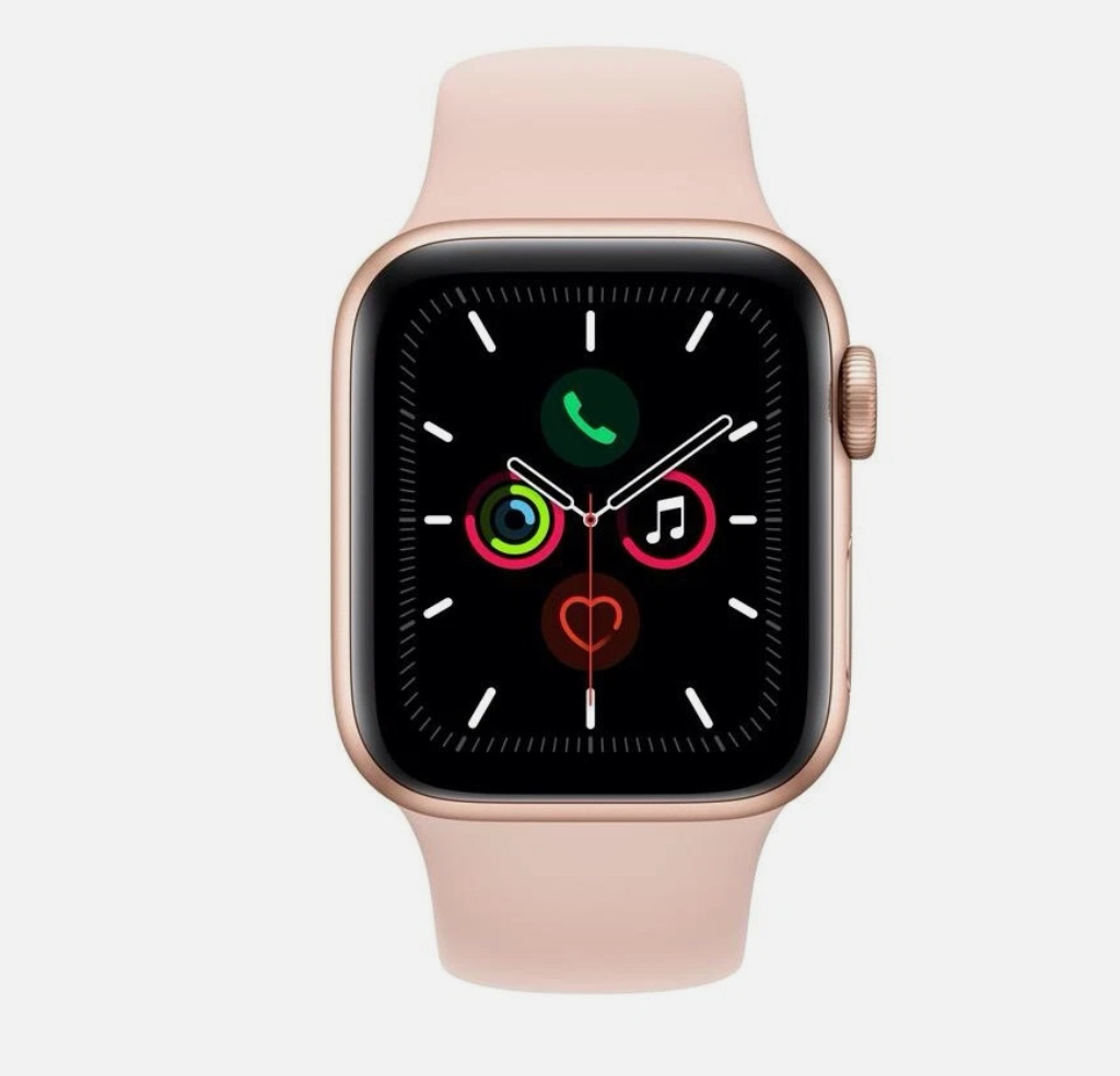 Apple Watch Series 5 40mm Gold Aluminum Case GPS –Pink Sand Sport Band-MWV72LL/A