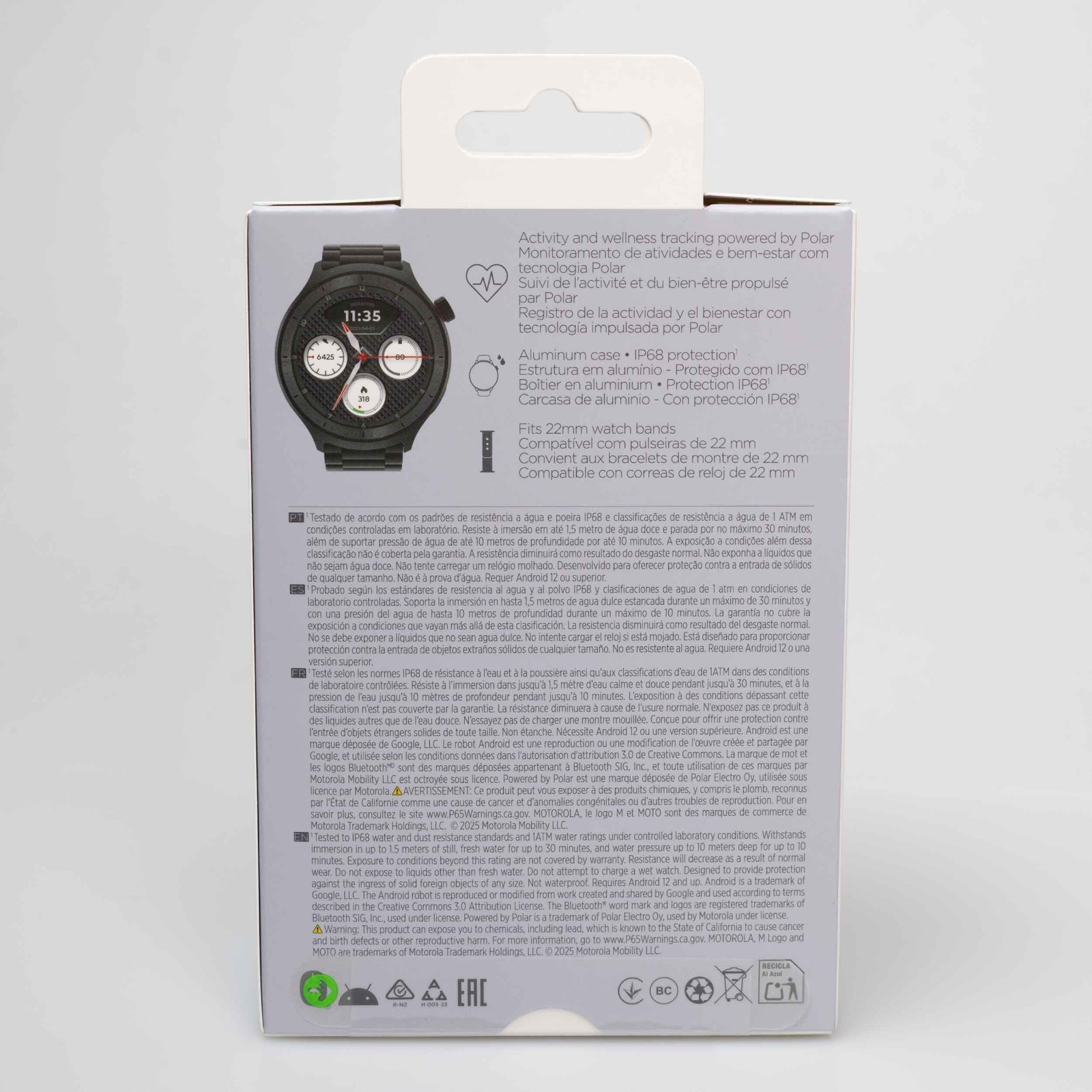 Motorola Moto Watch Smartwatch 2026 XT2547-2 – Black – New