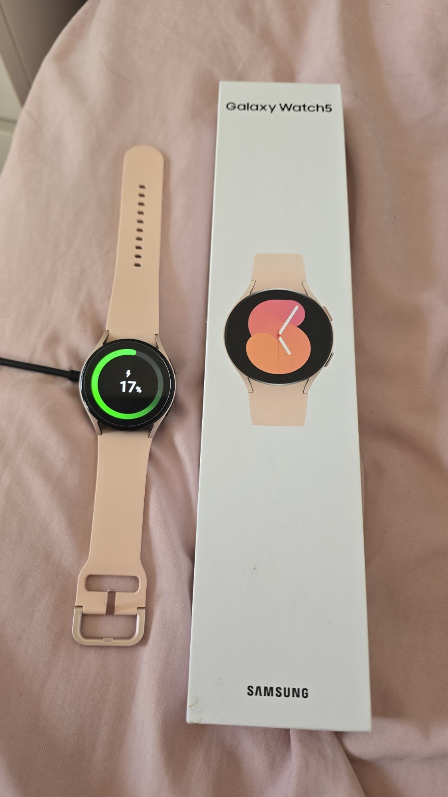 Samsung Galaxy Watch5 40mm Pink Aluminium, Pink Silicone Band, 16GB SM-R900