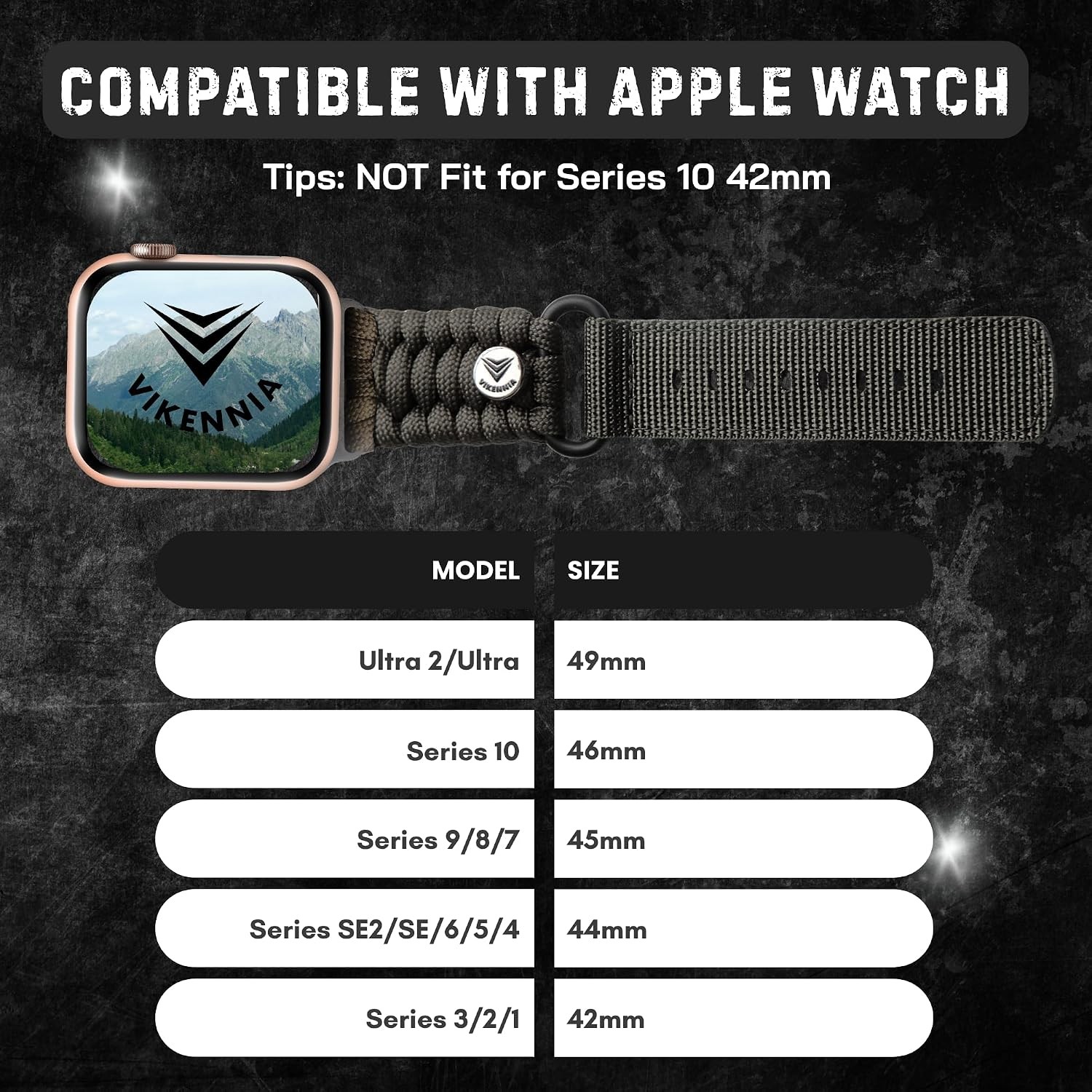 Paracord Strap Compatible with Apple Watch Ultra 49mm Series 10 46mm