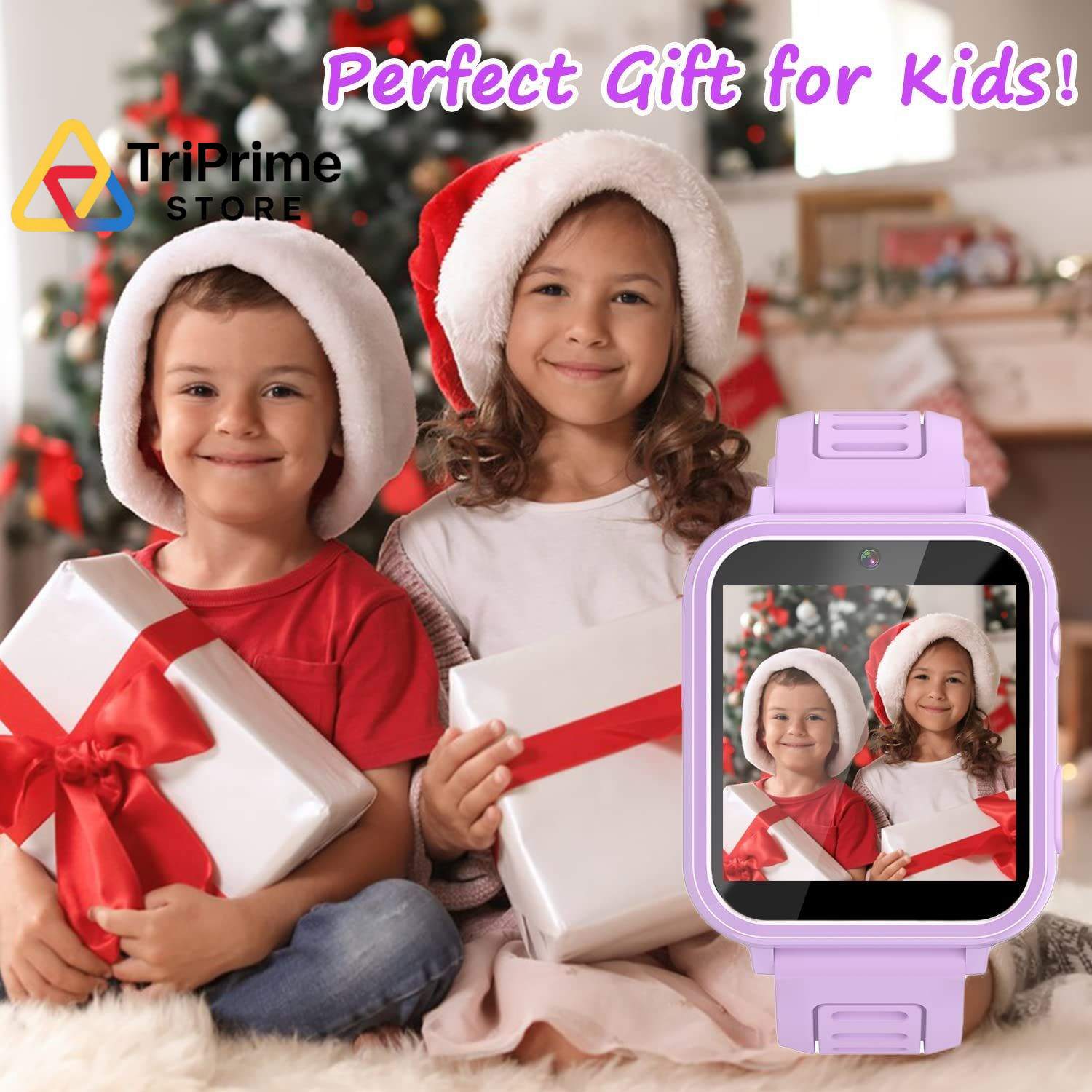 Kids Smart Watch Girls Gifts for 0.32 inches x 1.4 x 8 inches, Purple