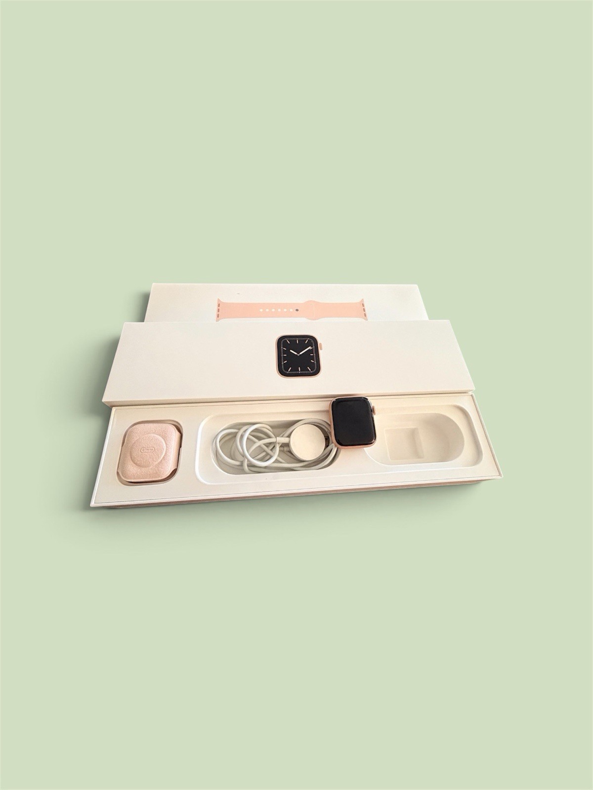 Apple Watch Series 5 40mm Gold Aluminum Case with Pink Sport Band (MWWP2LL/A)…