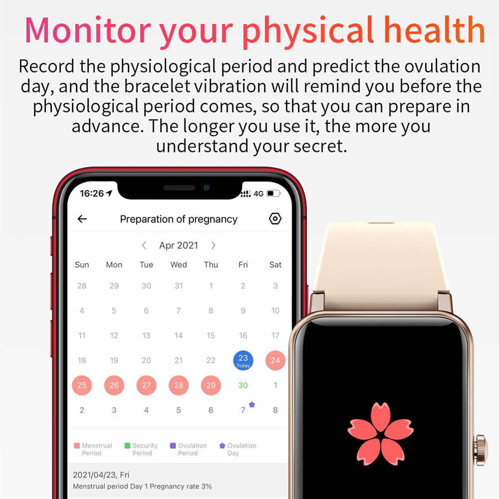 Smart Watch 1.57 Inch Touch Screen Sport Fitness Bracelet Smartwatch Waterproof