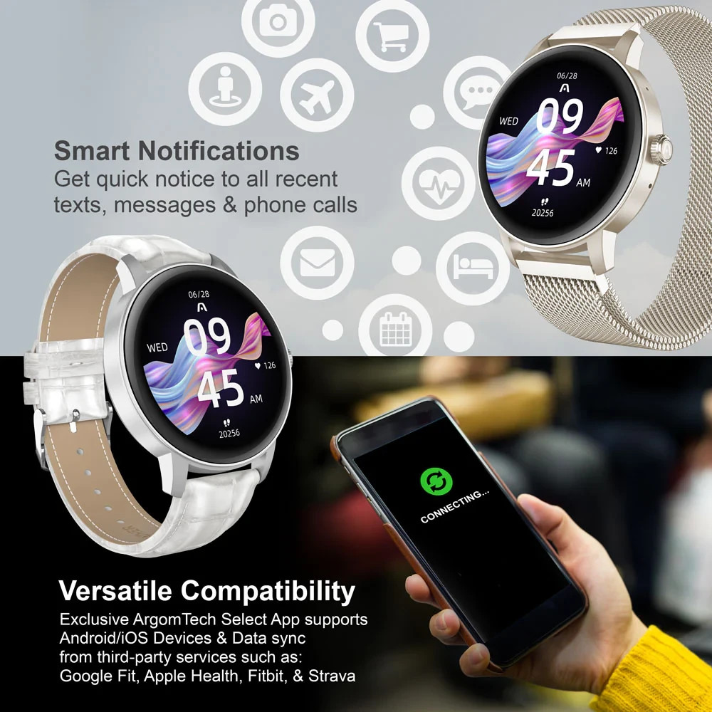 SkeiWatch C61 Smartwatch — Box & Accessories Included — AS-IS / Powers On