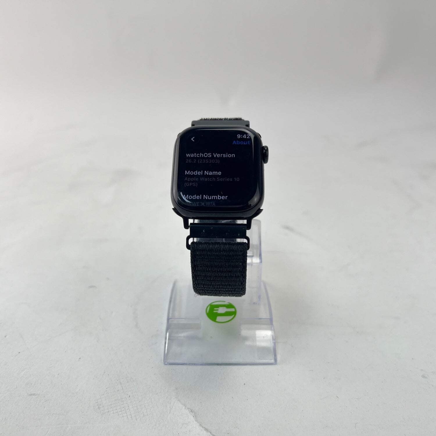 GPS Only Apple Watch Series 10 42MM Black Aluminum Black Sport Band MWWE3LW/A