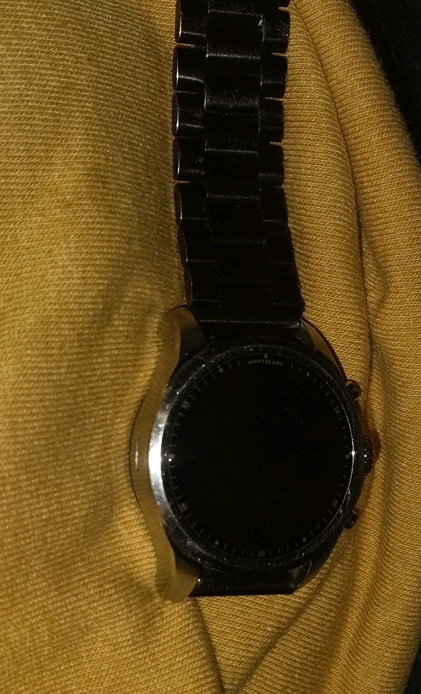 Montblanc Summit Smart Watch Black Stainless Steel Band Silver Case