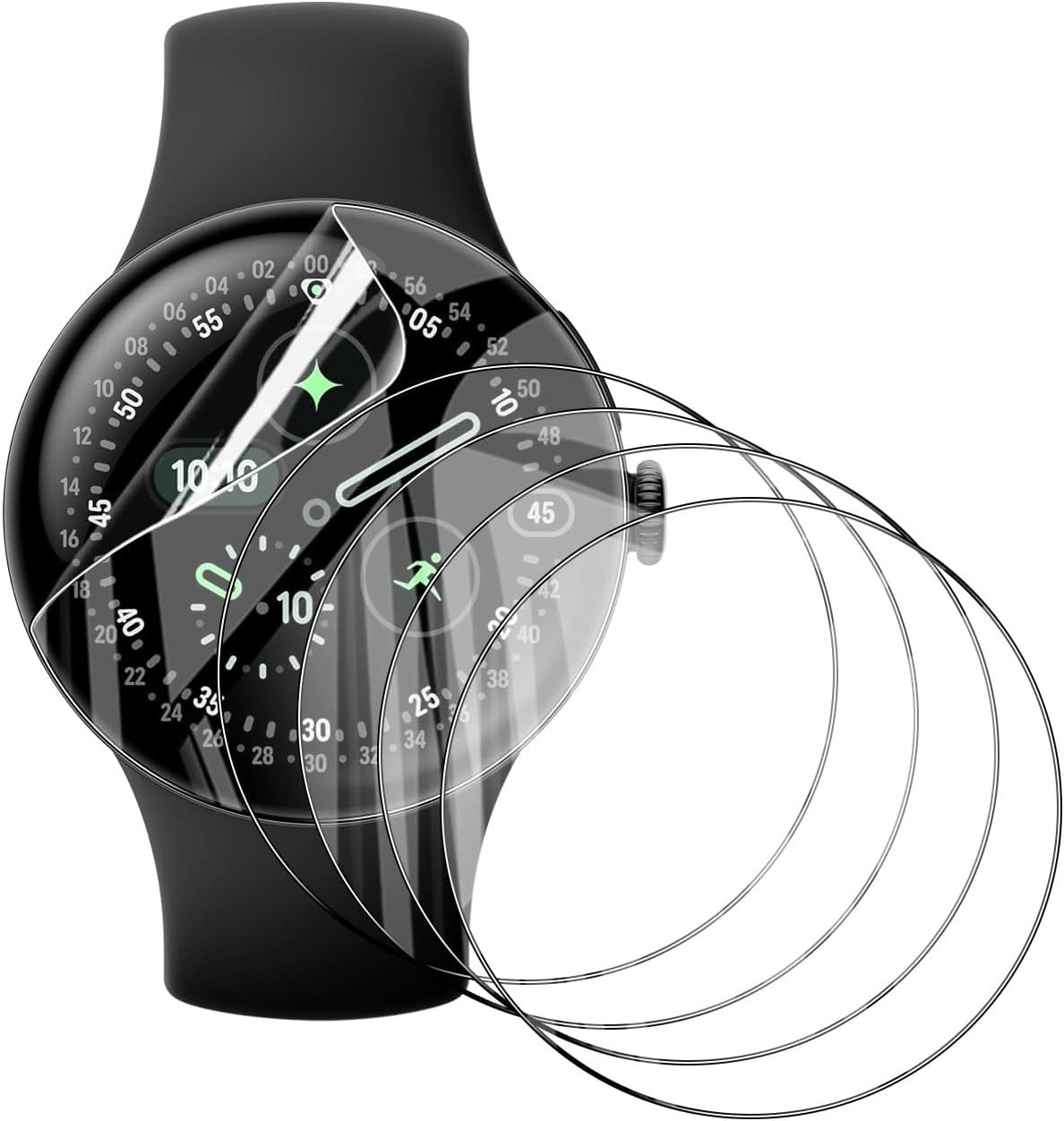5 Pack HD Clear Screen Protectors for Google Pixel Watch 4 41mm Full Coverage