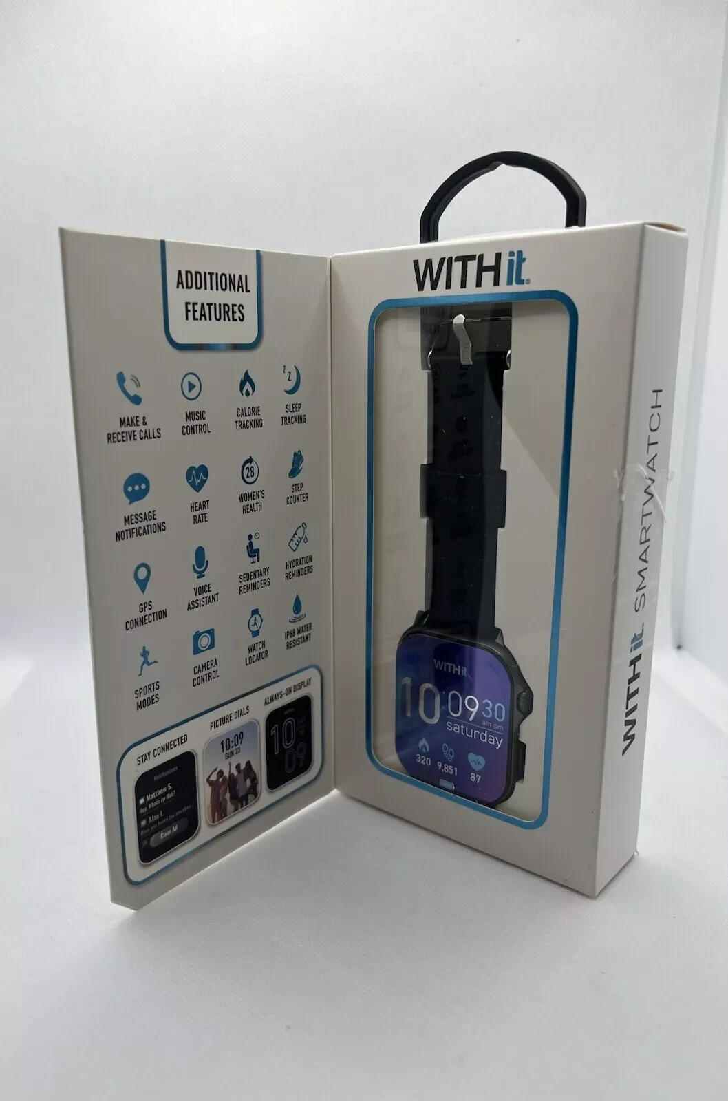 Giga Withit Smartwatch, Amoled High Defintion Touchscreen Display