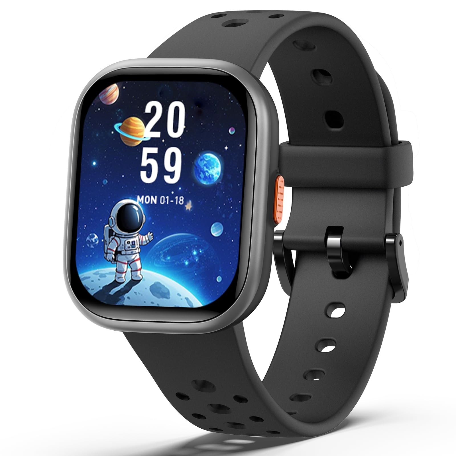 teslahero Upgraded Kids Smart Watch Fitness Tracker, 1.85 Screen with 12 Puzz…