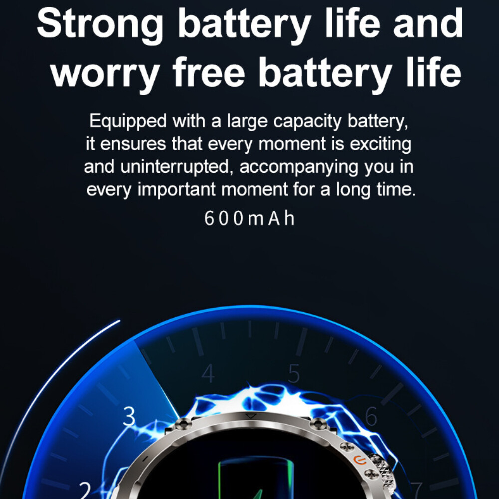 Military Smart Watch Men Answer/Make Call Heart Rate Fitness Tracker Waterproof
