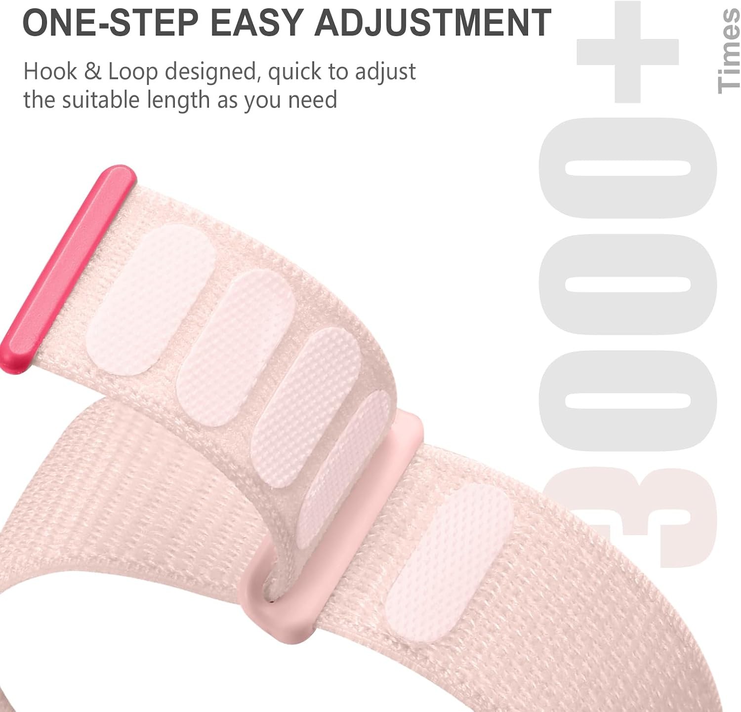Light Pink Braided Nylon Band for Apple Watch 38mm 40mm 41mm 42mm 44mm 46mm 49mm