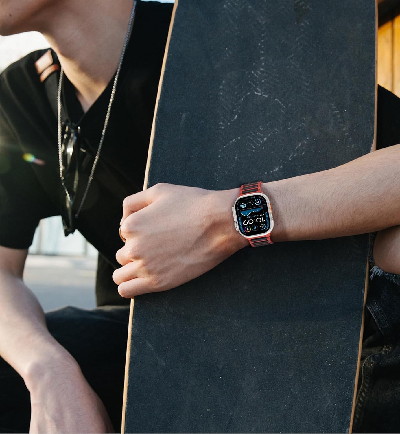 Sport Silicone Band for Apple Watch Ultra 2, Series 10 49mm 46mm 45mm 44mm