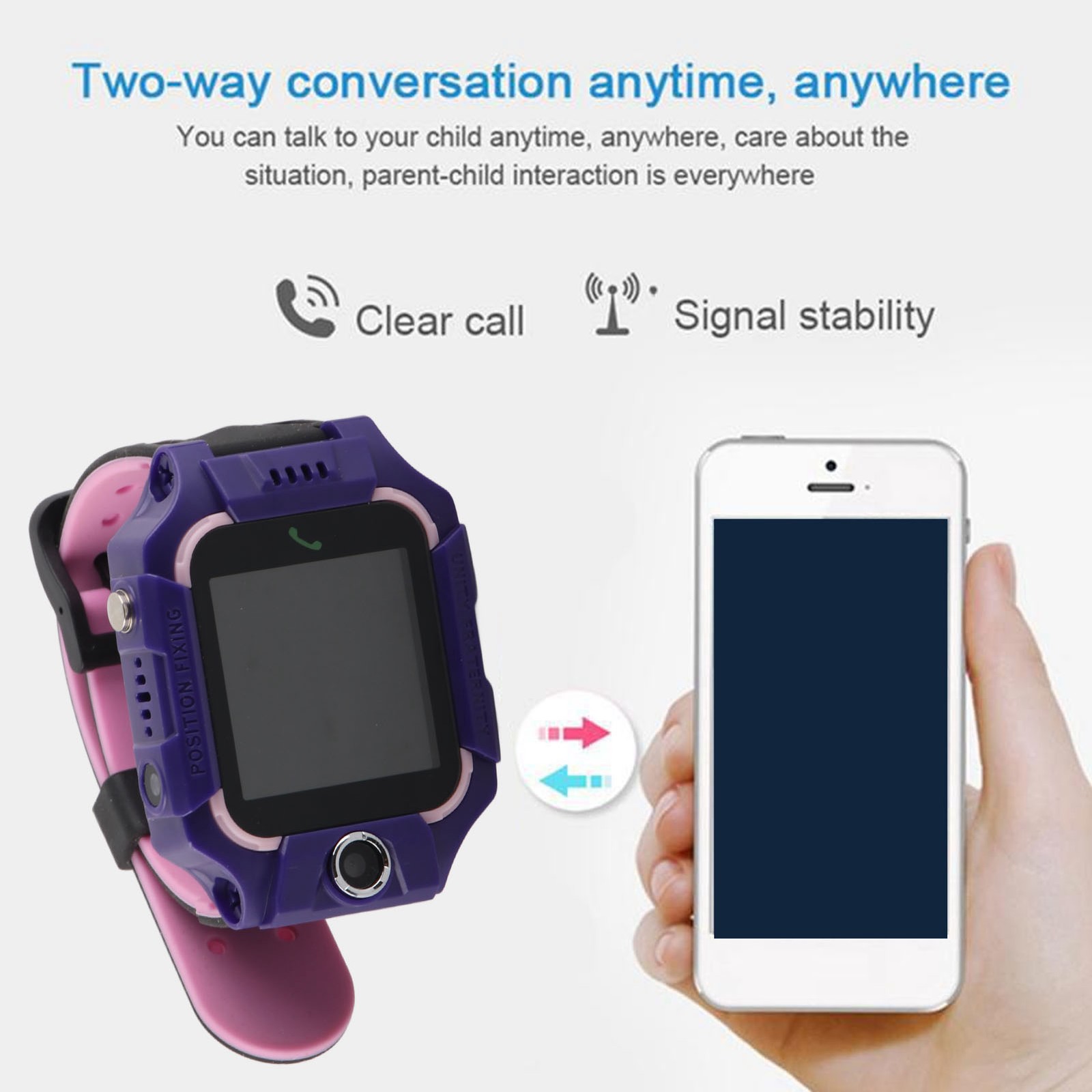 Kids Smartwatch 1.44 Inch HD Color Touch Screen 2G GSM IP67 Waterproof Cell VYFB