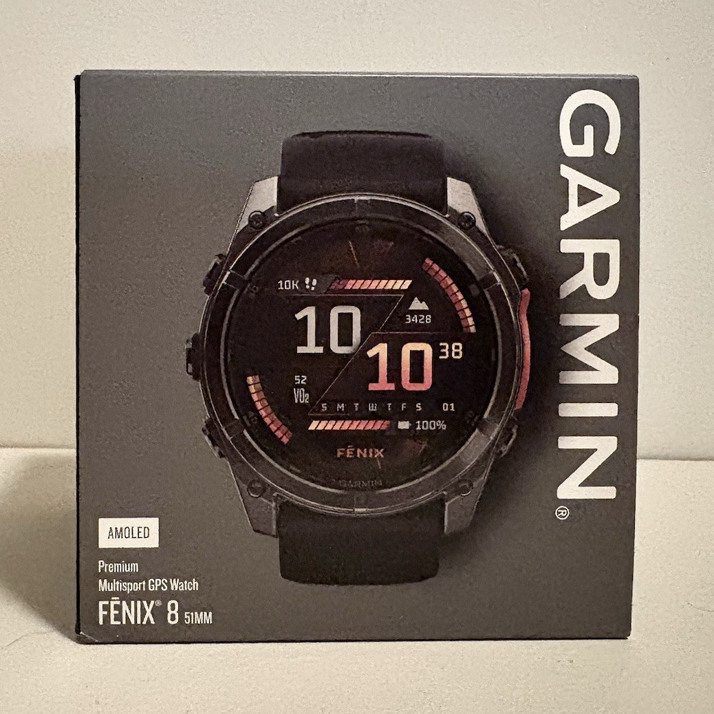Garmin fēnix 8 51mm AMOLED Multisport GPS Watch Black Titanium 32GB