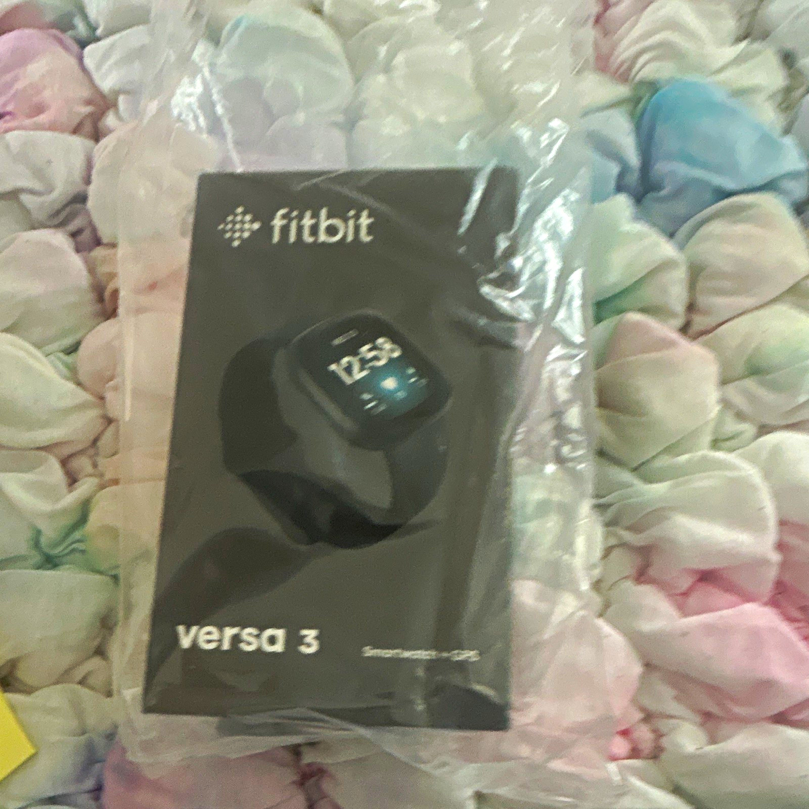 Fitbit Versa 3 GPS Smartwatch Black 40mm Aluminum Case Silicone Band Unlocked