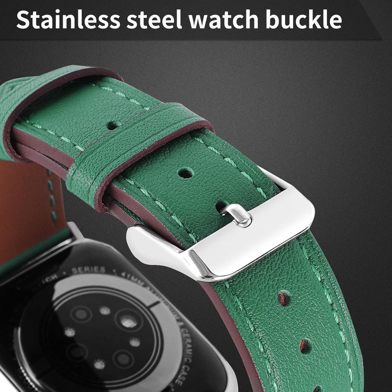 Leather Strap Compatible with Apple Watch Series 8 40mm 41mm 44mm 45mm
