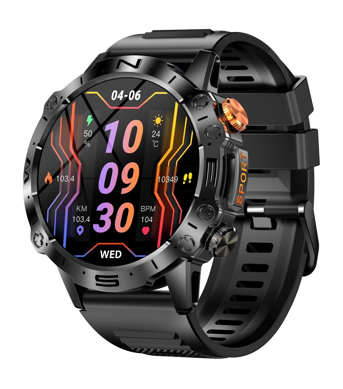 Pedometer smartwatch IP67 waterproof blood oxygen pressure sleep monitoring