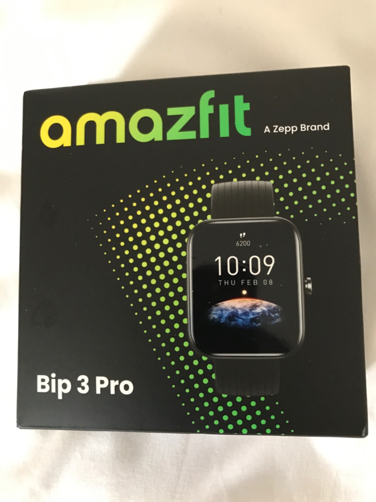 AMAZFIT Bip 3 Pro watch in black plays music, heart rate, alarm