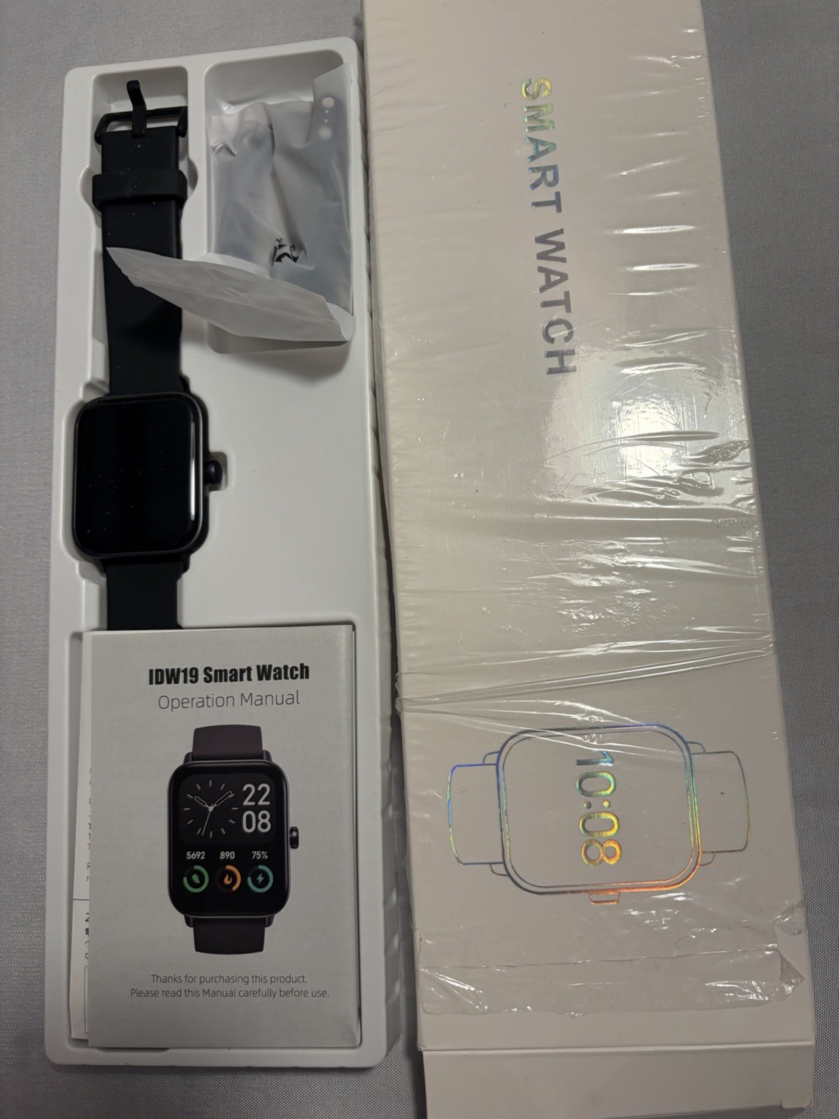 VeryFit IDW19 Smart Watch Black Silicone Band Health & Sports Data Android iOS