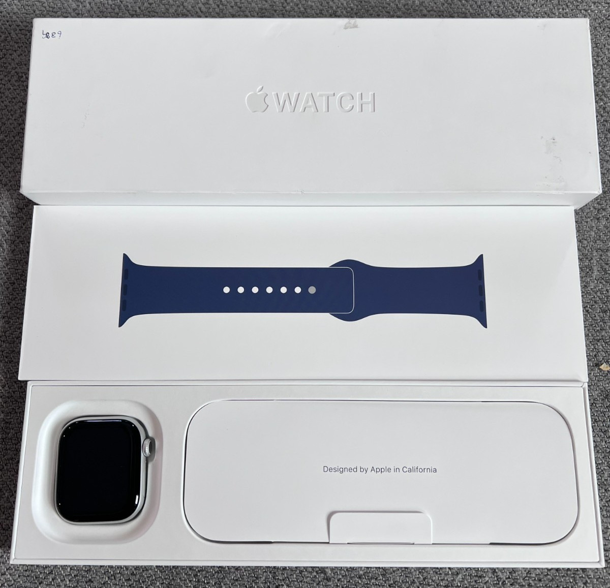 Apple Watch Series 10 (GPS) 42mm Sliver Al Case Denim Sport Band M/L MWWC3LW/A